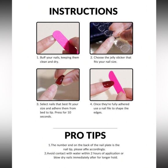 Y2K 24 Piece White French Tip Butterfly Rhinestone Square Press On Nails - Picture 5 of 9